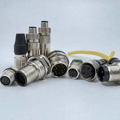 Buen precio Conector eléctrico de cobre cromado de 8 mm M8 de 3 pines 2000Hz en línea
