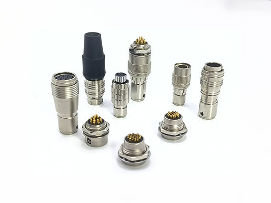 Hirose Compatible HR25 HR10 HR7 Push Pull Conectores circulares de latón con cáscara cromada