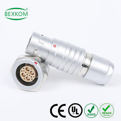 Cascarón metálico latón cromado blindaje EMC impermeable de uso de gama alta empuje y tira bloqueado compatible con conectores circulares LEMO ODU Fischer