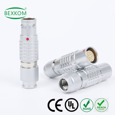 Buen precio Uso en ambientes hostiles contacto con blindaje EMC dorado impermeable de alta calidad de uso empuje y tira bloqueado compatible con conectores circulares de metal LEMO ODU Fischer en línea